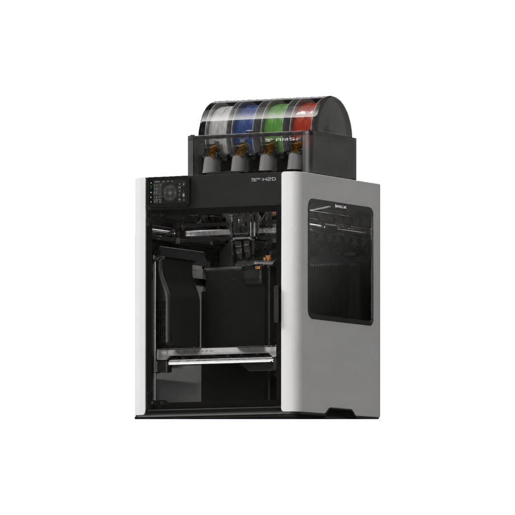 Bambu Lab H2D z systemem podawania materiału