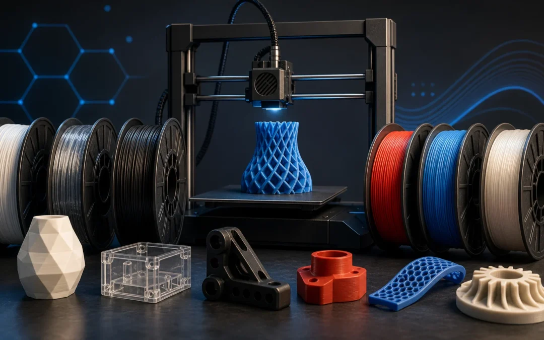 Filamenty do&nbsp;druku 3D: PLA, PETG, ABS, ASA, TPU i&nbsp;nylon