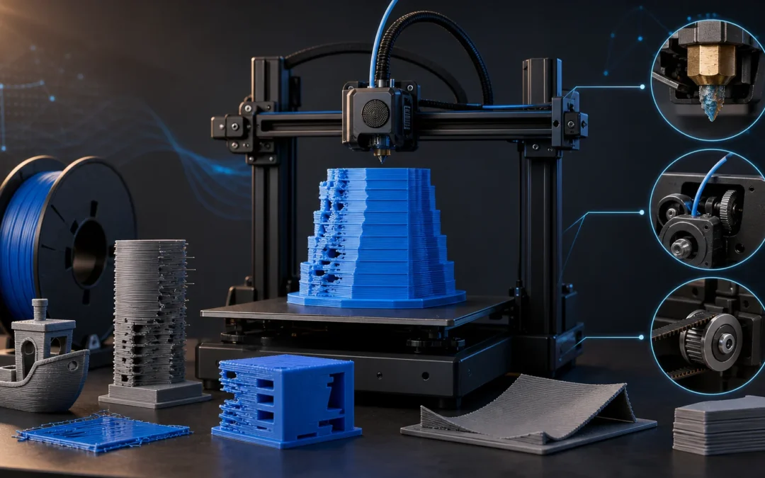 Problemy z&nbsp;drukiem 3D FDM —&nbsp;objawy, przyczyny i&nbsp;rozwiązania