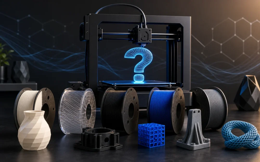 PLA, PETG, ABS, ASA czy&nbsp;TPU —&nbsp;jaki filament wybrać do&nbsp;konkretnego projektu?